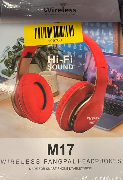 Draadloze Bluetooth Headset Rood, Audio, Tv en Foto, Koptelefoons, Nieuw, Ophalen of Verzenden
