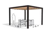 Nesling aluminium pergola optiva coolfit 319 x 319 sand, Nieuw