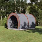 vidaXL Fietstent met dak met opslag Grijs en Oranje 256 x, Caravans en Kamperen, Tenten, Verzenden, Nieuw