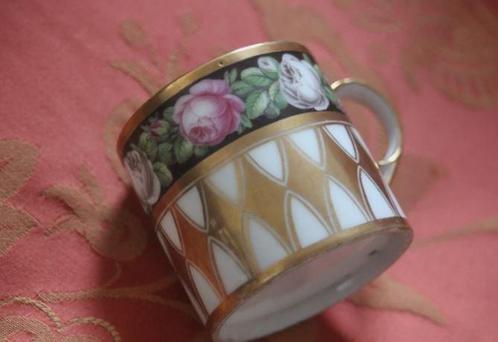 Porcelaine de Paris - Kop en schotel (2) - Tasse Litron en, Antiek en Kunst, Antiek | Glas en Kristal