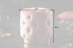 Hocker Chesterfield Modern Barock Roze Goud Fluweel 37cm -