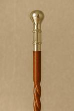 Wandelstok - Messing, Hout