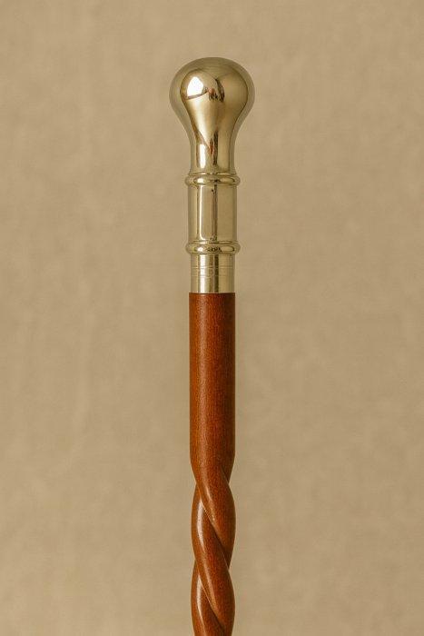 Wandelstok - Messing, Hout, Antiek en Kunst, Curiosa en Brocante