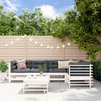 vidaXL 6-delige Loungeset massief grenenhout wit, Verzenden, Nieuw, 6 zitplaatsen, Loungeset