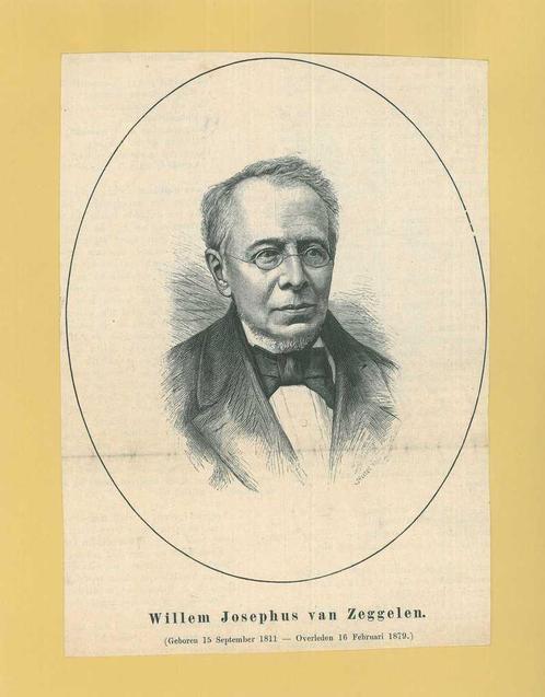 Portrait of Willem Josephus van Zeggelen, Antiek en Kunst, Kunst | Etsen en Gravures