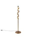 Vintage vloerlamp antiek goud zonder kap - Linden, Nieuw, Overige materialen, Klassiek / Antiek, 100 tot 150 cm