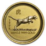 Gouden Lunar I - 1/20 oz 1998 Year of the Tiger, Postzegels en Munten, Munten | Oceanië, Goud, Losse munt, Verzenden