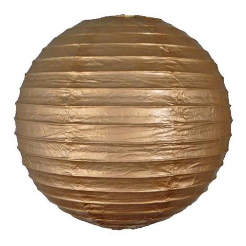 Gouden bol lampion 25 cm - Lampionnen, Hobby en Vrije tijd, Feestartikelen, Ophalen of Verzenden
