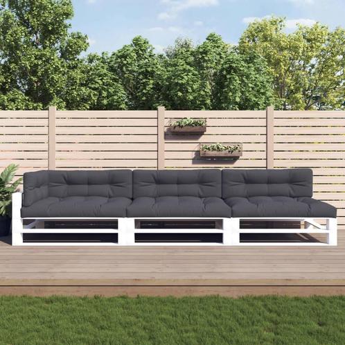vidaXL Palletkussens 7 st stof antracietkleurig, Huis en Inrichting, Woonaccessoires | Kussens, Nieuw, Verzenden