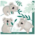 Servetten Koala 33cm 16st, Hobby en Vrije tijd, Feestartikelen, Verzenden, Nieuw