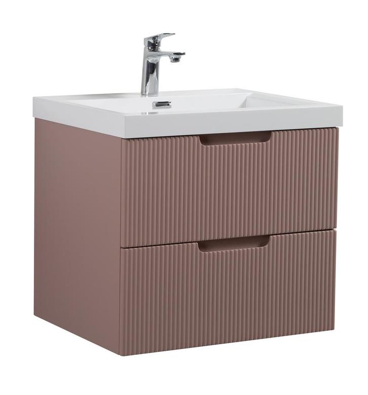 Badkamermeubel Set Thermis 60cm Roze Badmeubel, Huis en Inrichting, Badkamer | Badkamermeubels, Nieuw, Wastafelkast, Verzenden