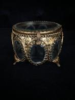 Sieradendoos - Napoleon III - Sieradendoos – Gevelde Glas &, Antiek en Kunst, Curiosa en Brocante