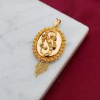 Bicolor gouden hanger van een mutsenbel | Antiek (vintage), Ophalen of Verzenden, Gebruikt, Goud, Overige merken
