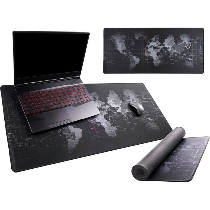 Onderlegger bureau met wereldkaart - Muismat - Kaart van, Computers en Software, Muizen, Ophalen of Verzenden