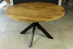 Eettafel rond mango naturel NIEUW 100/110/120/130/140/150cm, Huis en Inrichting, Tafels | Eettafels, Ophalen, Rond, Nieuw, Overige houtsoorten