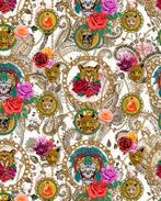 Dangerous Jacquard Polyester Wit, Hobby en Vrije tijd, Stoffen en Lappen, Nieuw, Wit