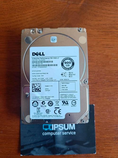 Dell 900gb 10K SAS schijf 03P3DF, Computers en Software, Harde schijven, Refurbished, Ophalen of Verzenden