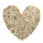 hout mix wanddecoratie hart large 78cm, Huis en Inrichting, Woonaccessoires | Overige, Nieuw, Verzenden