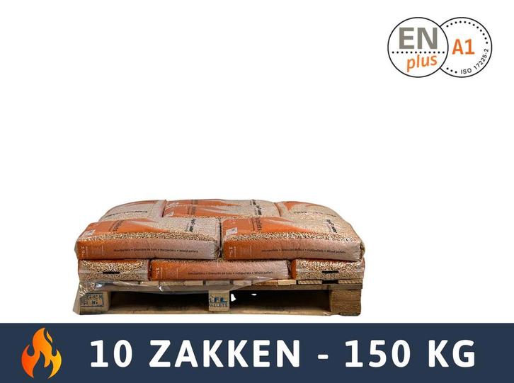 PURE POWER - Houtpellets - ENplus A1 - 10 zakken - 150 KG, Tuin en Terras, Haardhout, Ophalen of Verzenden