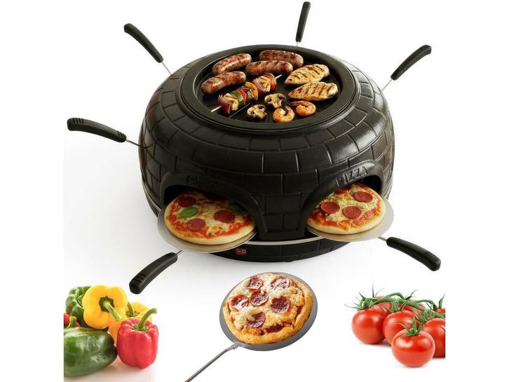 CuisineKing G1 - 3-in-1 Pizza Grill Oven - Raclette Grill en, Witgoed en Apparatuur, Overige Witgoed en Apparatuur, Zo goed als nieuw