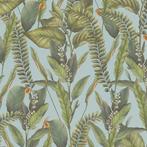 Profhome 394133-GU Bloemen behang jungle mat blauw groen, Huis en Inrichting, Stoffering | Behang, Verzenden