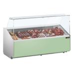 GGM Gastro | Koelvitrine - 2500mm - Lichtgroen voorpaneel |, Verzenden, Nieuw in verpakking, Decoratie