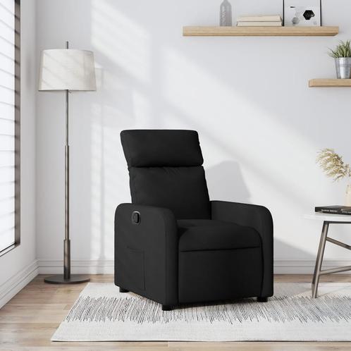 vidaXL Fauteuil verstelbaar stof zwart, Huis en Inrichting, Fauteuils, Nieuw, Verzenden