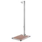 vidaXL Buitendouche met bruine basis 220 cm roestvrij staal, Tuin en Terras, Zwembad-toebehoren, Verzenden, Nieuw