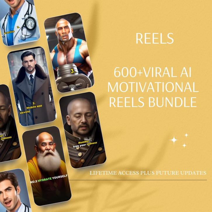 600+ AI-Ready Motivational Reel Bundle, Computers en Software, Educatie- en Cursussoftware