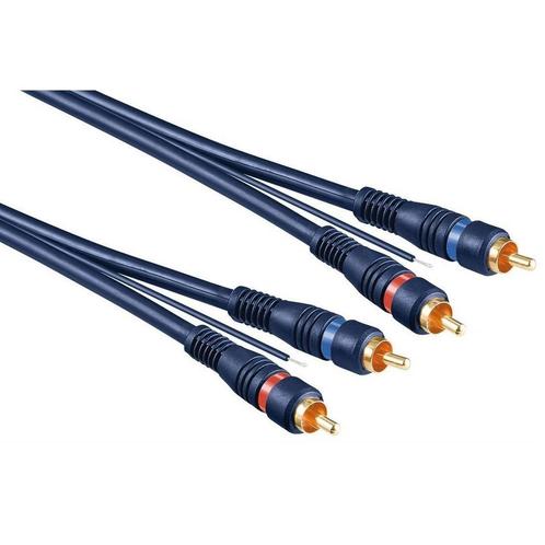 Tulp stereo audio kabel met remote draad - verguld, Audio, Tv en Foto, Overige Audio, Tv en Foto, Ophalen of Verzenden