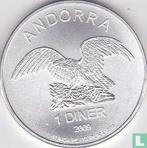 Andorra 1 diner 2009, Verzenden, Overige landen, Losse munt, Goud