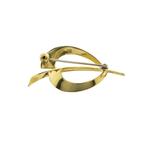 Gouden abstracte broche (vintage, speld, gouden broche), Sieraden, Tassen en Uiterlijk, Broches, Ophalen of Verzenden, Gebruikt