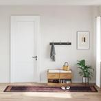 vidaXL Vloerkleed wasbaar anti-slip 80x300 cm zwart en, Verzenden, Nieuw, Zwart