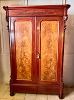 Demontabele antiek mahonie kast met planken en lades 188 hoo