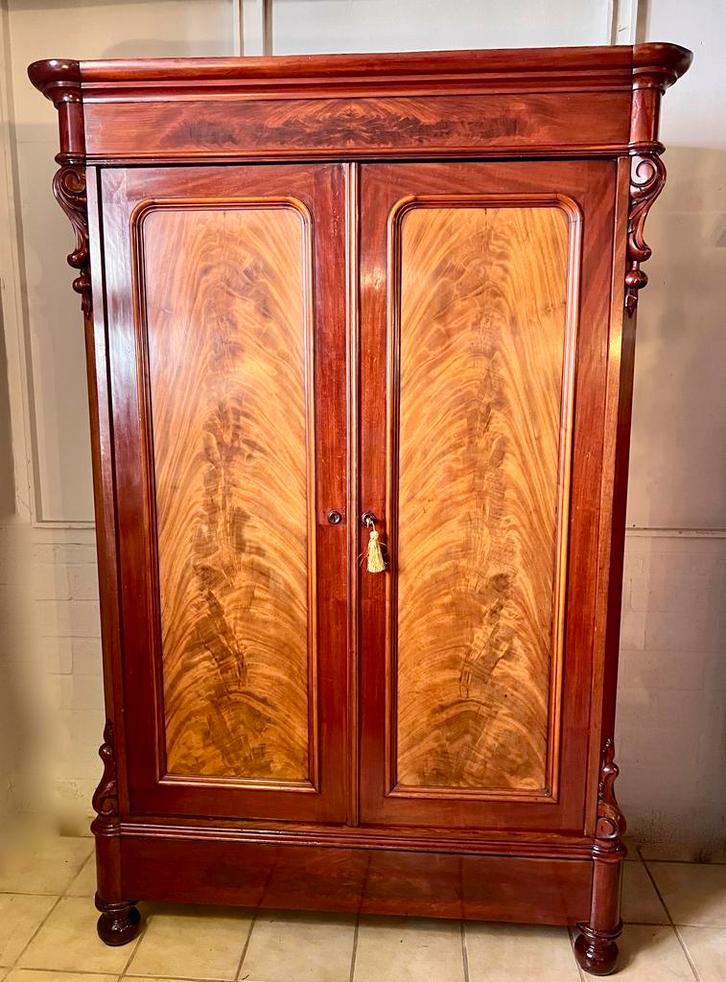 Demontabele antiek mahonie kast, Antiek en Kunst, Antiek | Meubels | Kasten