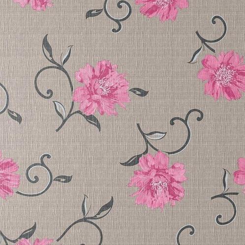 Nieuw: Tafelzeil op maat. Tafelkleed greige met rozen, Huis en Inrichting, Tafelkleden, Nieuw