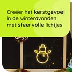 Kerstverlichting Raam Sneeuwpop Met Twee Armen - 20x18cm -, Diversen, Kerst, Verzenden, Nieuw