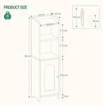 Hoge Badkameropberger – Slanke Kast met Veilig Gesloten Deur, Verzenden, Nieuw