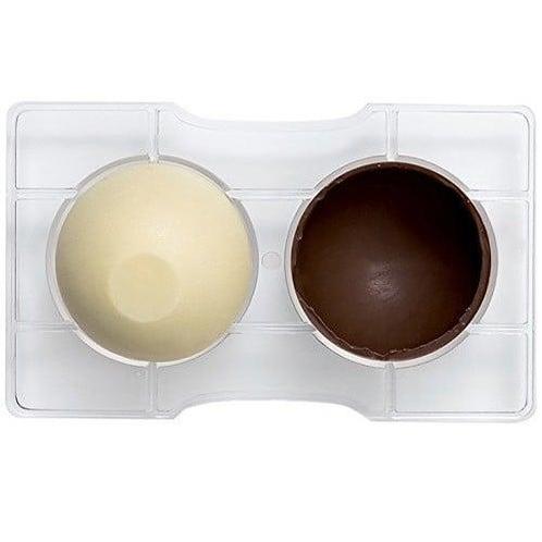 Chocolade Holvorm Halve Bol (2x) Ø100 mm, Hobby en Vrije tijd, Taarten en Cupcakes maken, Nieuw, Verzenden