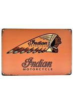 Metalen Wandbord - Indian Motorcycle, Huis en Inrichting, Ophalen of Verzenden, Nieuw