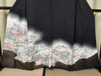 Zwart Tomesode Kimono Nuitori Work - Zijde - Japan - Shwa