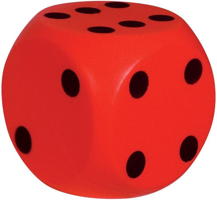 Grote Dobbelsteen 15 cm (Rood) | Atabiano - Buitenspeelgoed, Kinderen en Baby's, Speelgoed | Buiten | Actiespeelgoed, Nieuw, Verzenden