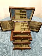Sieradendoos - Hout, Messing, Alcantara, Antiek en Kunst