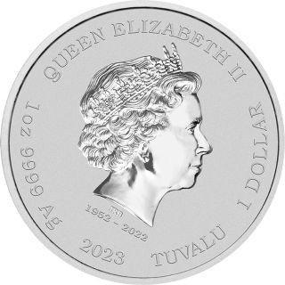 Tuvalu. 1 Dollar 2023 Casino Royale 1 Oz Silver 999,9, Postzegels en Munten, Munten | Europa | Niet-Euromunten