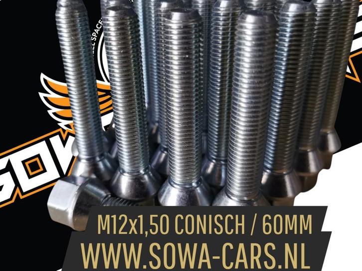Wielbouten M12x1,50 Conisch 60mm ( M12 x 1,50 ), Auto diversen, Tuning en Styling, Ophalen of Verzenden