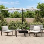vidaXL Parasol dubbel dak 316x240 cm zandwit, Verzenden, Nieuw, 3 tot 4 meter