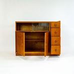 Dressoir | Vintage | Eiken | Glas |  3650, Minder dan 50 cm, 75 cm of meer, Eikenhout, Mid-Century