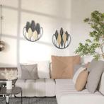 3D Murals Set Van 2 Moderne Wanddecoratie Metaal Goud + Zwar, Huis en Inrichting, Stoelen, Verzenden, Nieuw