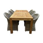 Macau Krista dining tuinset 240x100xH77 cm 7 delig rotan, Tuin en Terras, Ophalen of Verzenden, Nieuw