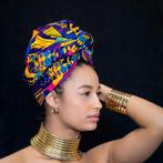 Afrikaanse Multicolor kente print hoofddoek - headwrap, Kleding | Dames, Nieuw, Ophalen of Verzenden